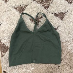 Set active sculpt flex ribbed v bra